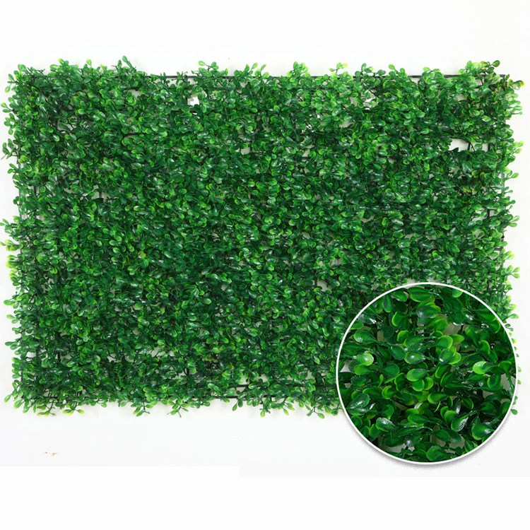 New design plants grass with flowers home Hedge artificial plant plastic vertical green wall For garden decor