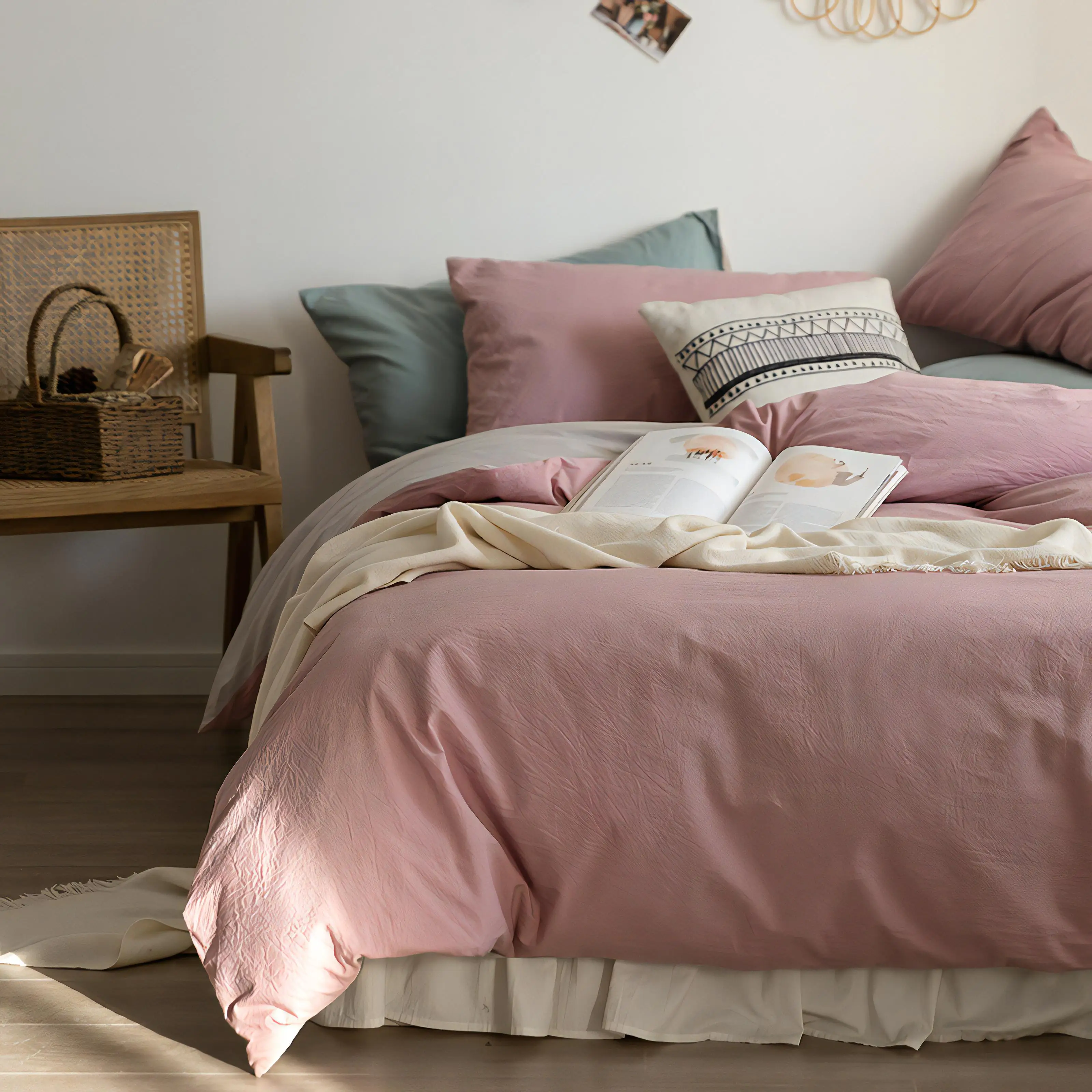 Taitang Hotel Bed Linen Bedsheet Luxury White Bedding Set Bed Sheet Set Queen King 100 Cotton Case Plain Quantity Cover Striped