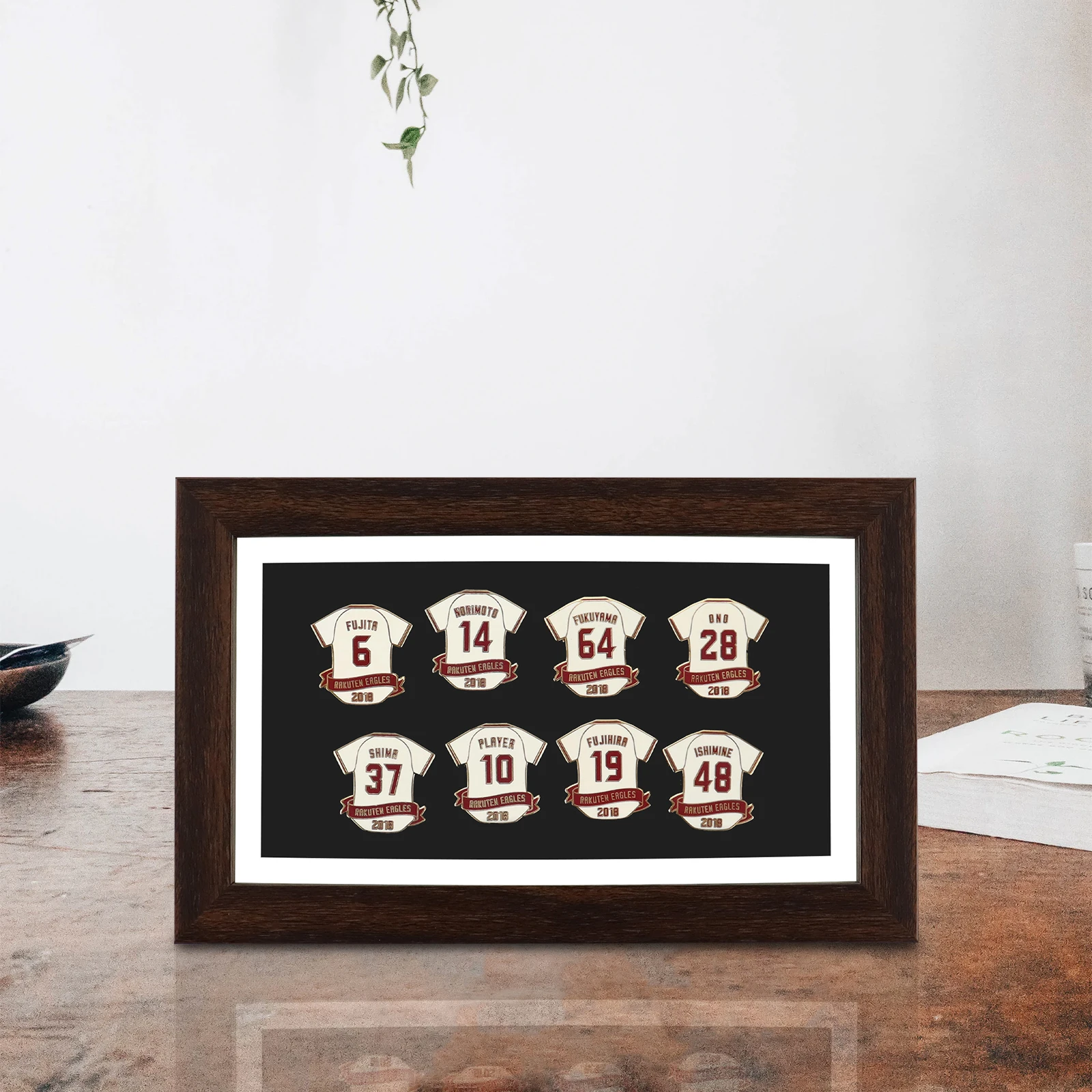 Custom Brown 3d deep coin Insignia Patches Pins Medals Display Case Cabinet PS Plastic Shadow Box frame