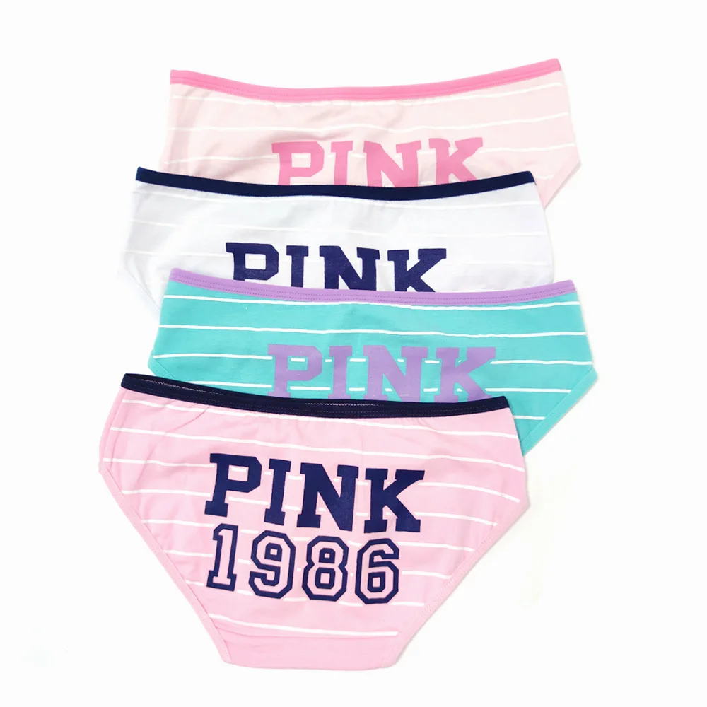 Young Girl Multi Colors Cotton Comfortable Panties Underwear Monogram Printing Briefs Underwear Wholesale Teenage Cute Panteis