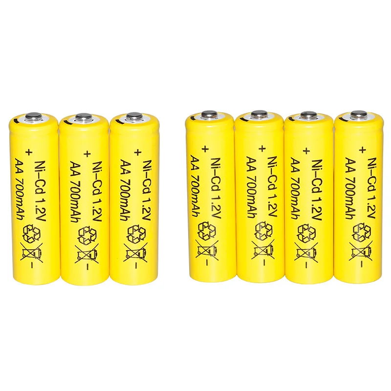 Factory 1.2V 700mAh rechargeable AA for electric vehicle child battery car toy prices nickel cadmium batteries (nicd)