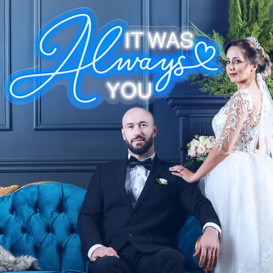 GOLDMORE1 Drop shipping flex led neon light wholesale custom neon sign customized it was always you neon sign