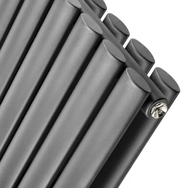Manufacturers direct Oval style horizontal 600x20 bars White/Anthracite color Designer Radiator for home heating single/double
