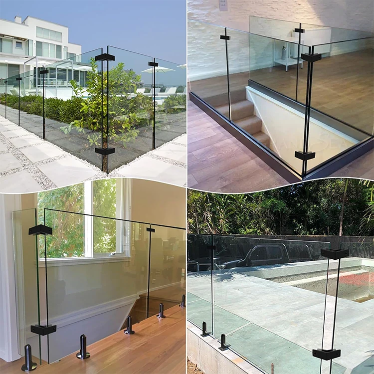 Adjustable Glass Clamp Fittings for 12mm glass 90 degree corner glass holder for corridor