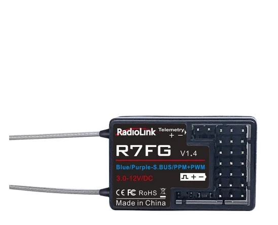 hot sale RadioLink 600 meters FPV control distance cars boats crawlers 7 channels dual antennas RC receiver R7FG for RC6GS V3