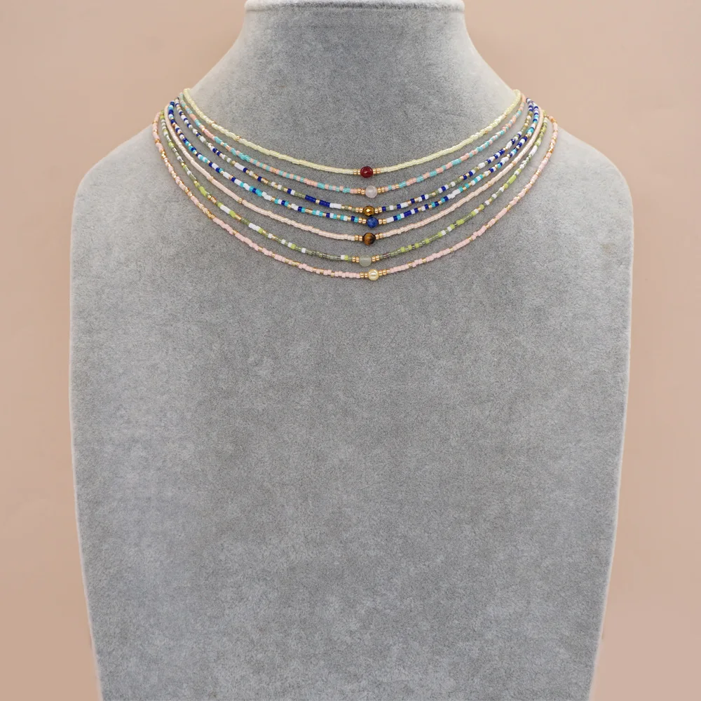 Bestone New Fashion Jewelry Bohemian Style Beads Natural Pearl Necklace