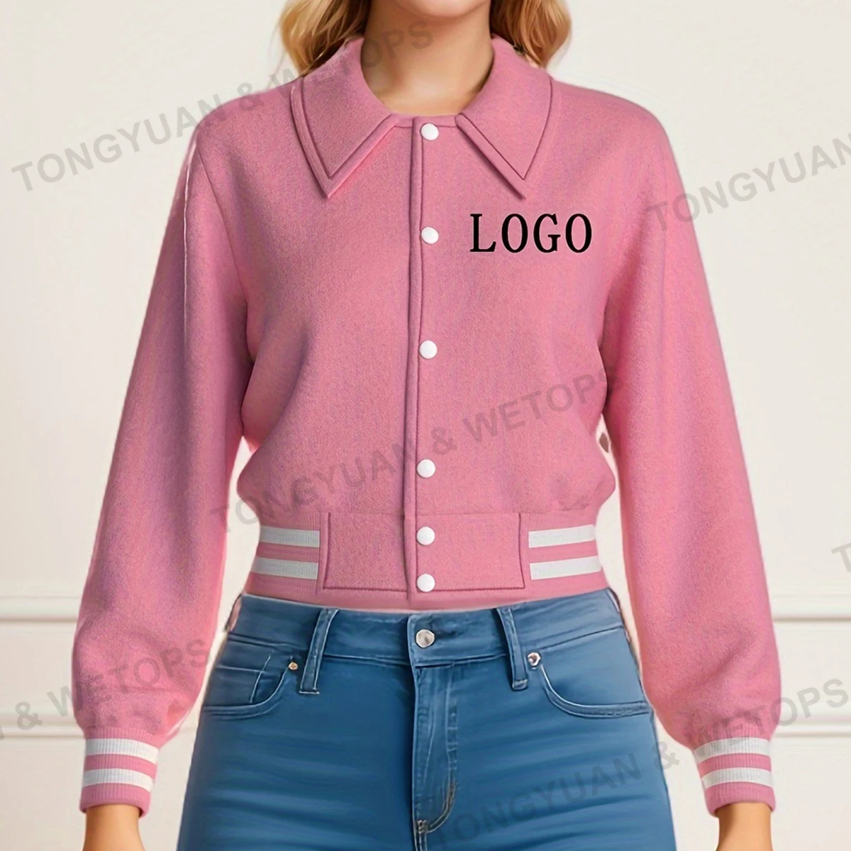 BSCI Custom Clothing Manufacturers Wholesale Cropped Varsity Green Color For Women | OEM Crop Satin Jacket