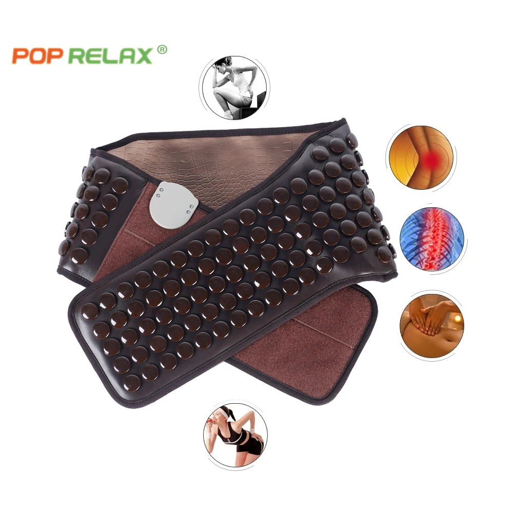 POP RELAX high quality pain relief Massage waist health care tourmaline infrared heat therapy thermal belt