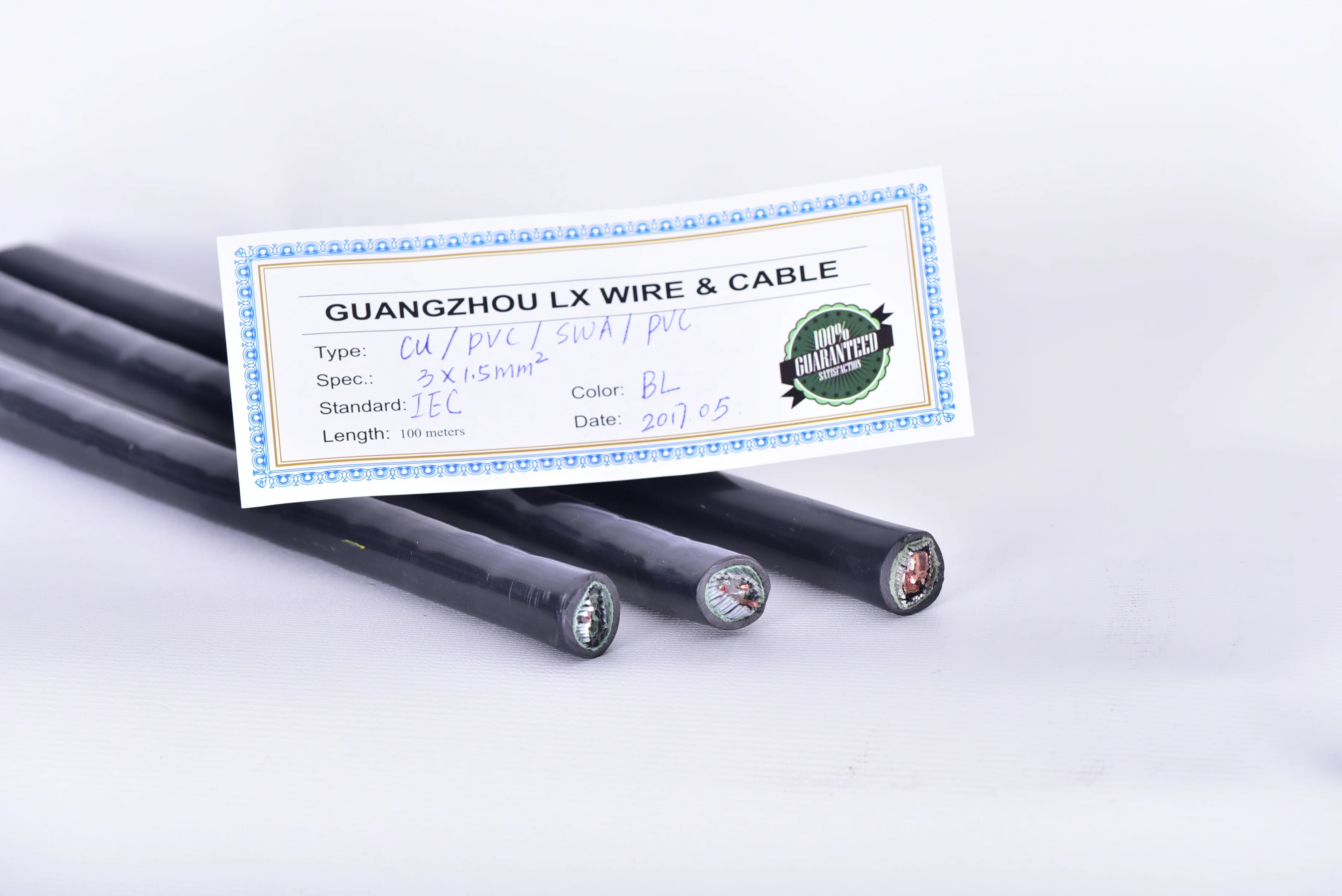 Flexible 300/500V COPPER/PVC Insulated H05VV-F 3x2.5mm2 power cable