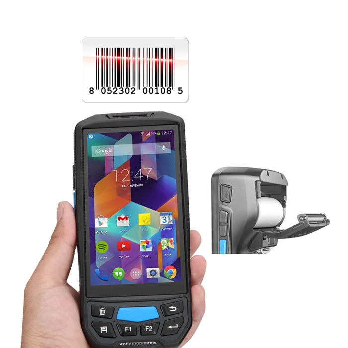 iпрочный 1D 2D КПК сканер штрих кода android LF/HF/UHF Ручной RFID считыватель для библиотеки курьер терминал устройства