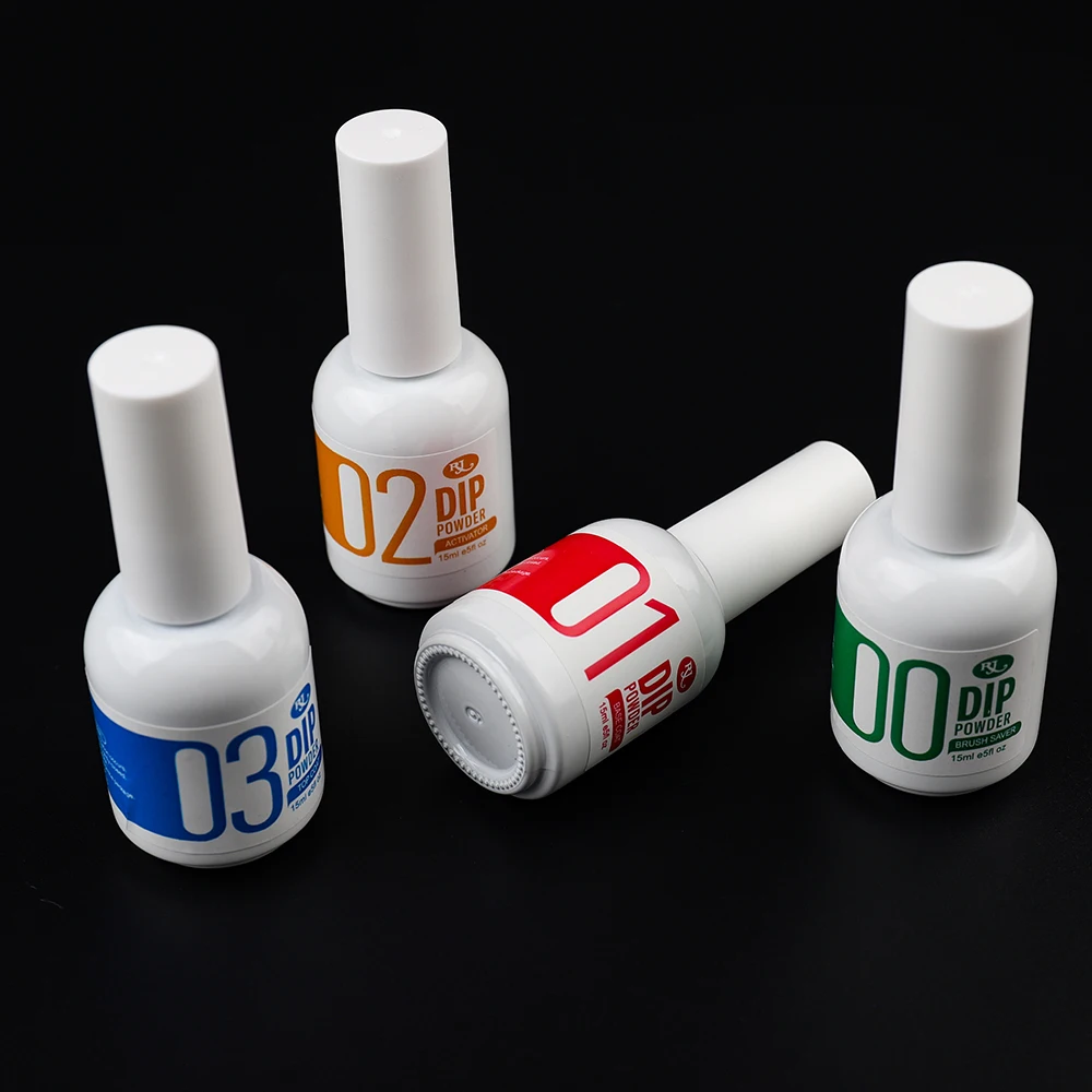 
4pcs/box Dip System Base Activator Top Brusher Liquid Acrylic Nail Private Label Dipping Powder Starter Kit in UV Gel 