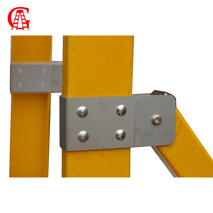 Hot sale factory direct FRP insulated step ladder  fiberglass platform ladder with handrail