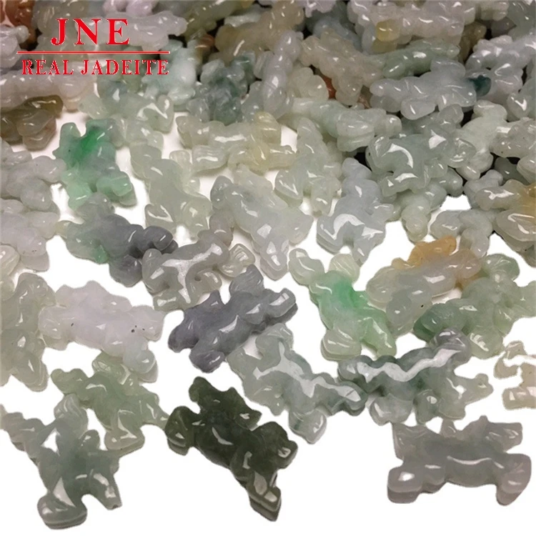 Myanmar Jade Parts Jade Parts Chinese Zodiac Horse Knitting Accessories Material SANCAI Jade Animal Small Pony Horse Accessories