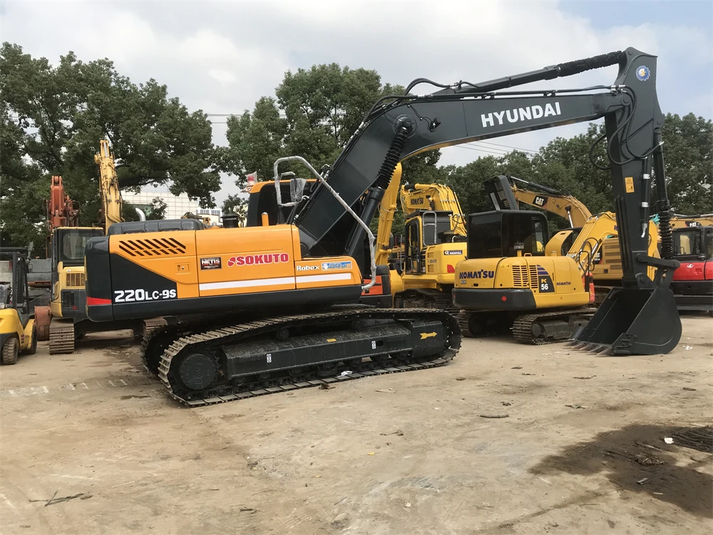 Well-known brand Good quality used Hyundai 22ton ROBEX 220LC-9S hydraulic crawler excavators Korea original Hyundai 220