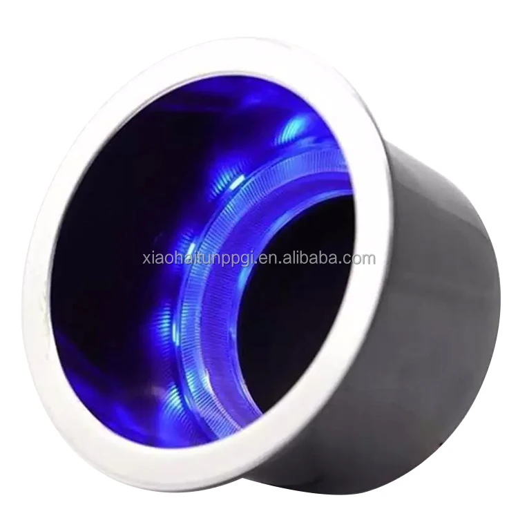 Little dolphin boat accessories boat led stainless steel cup holder with drain hole, led white, blue, red, marine cup holder