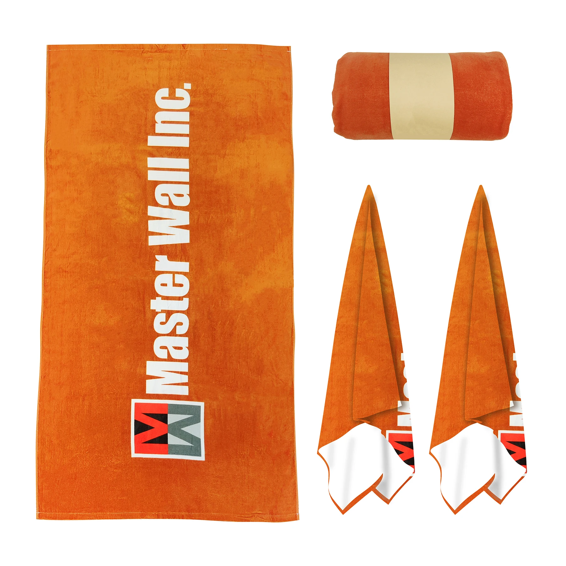 Absorbent & fast drying free design lightweight cotton microfiber beach towel with logo custom printing