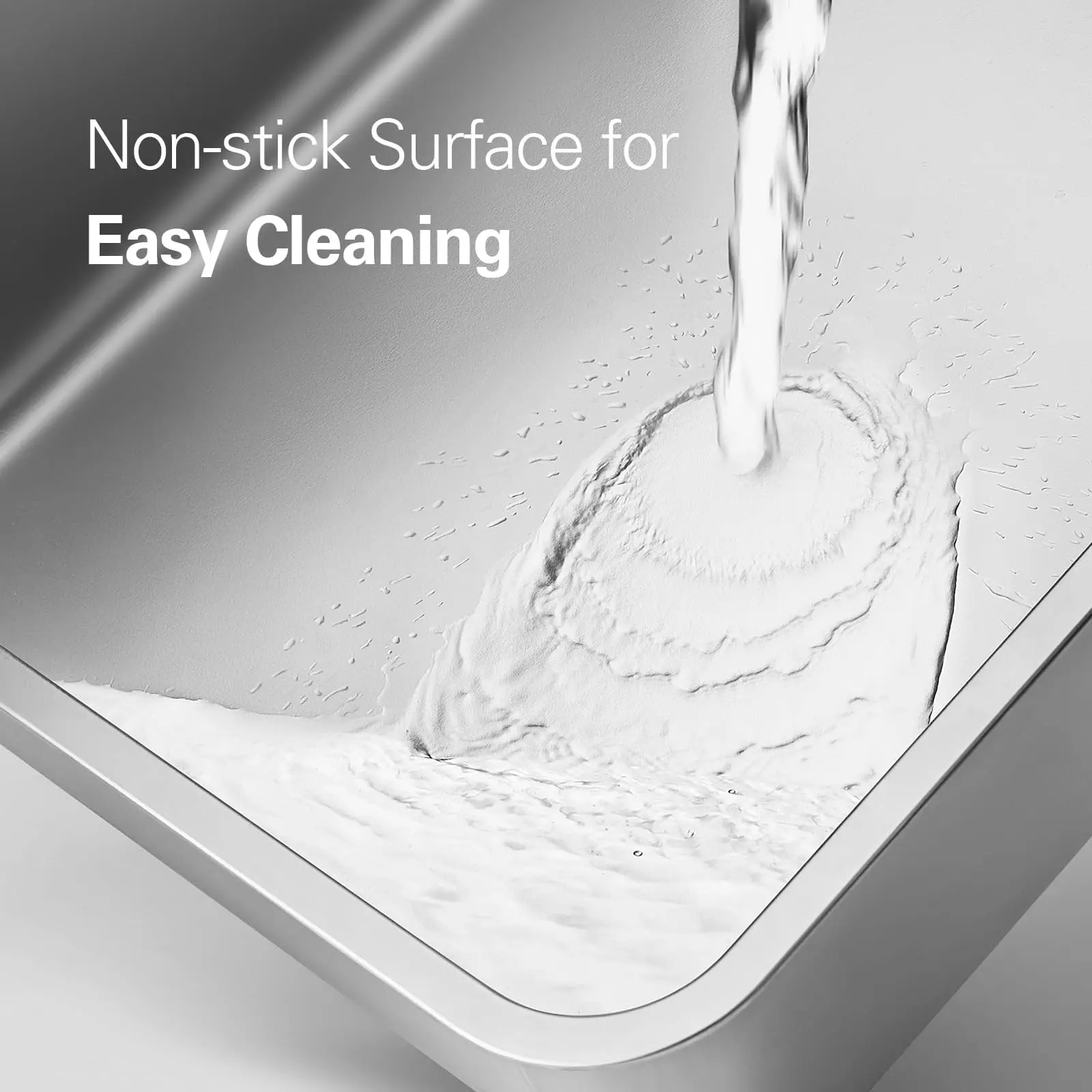 ZMaker Extra Large Stainless Steel Open Cat Litter Box with High Sides Metal Litter Pan for Cat