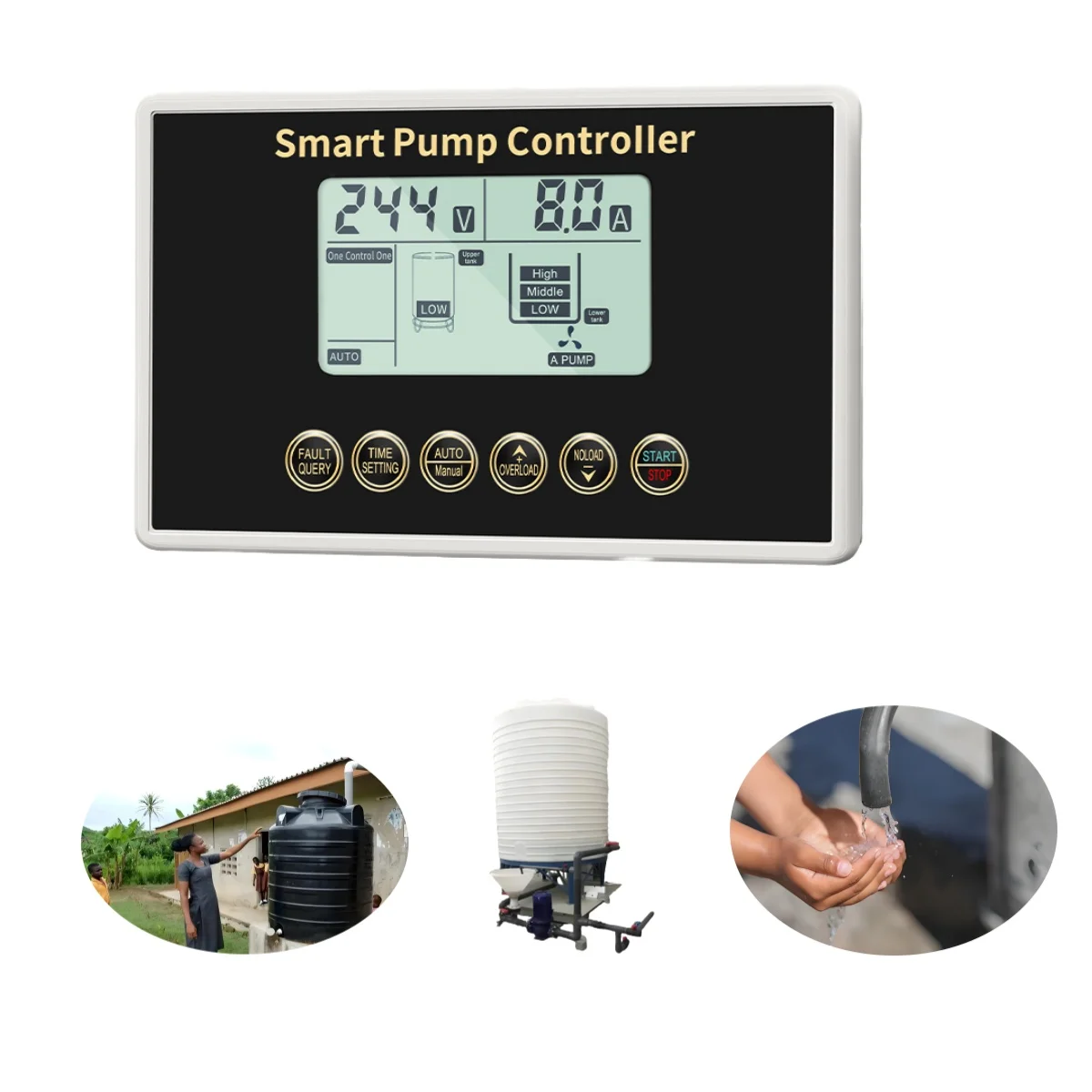 220V Intelligent water Pump Controller water level control for electric pump for water
