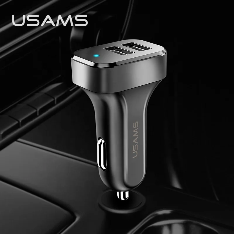  USAMS US-CC087 2.1A двойное USB Автомобильное зарядное устройство C13 зарядка автомобильное планшет MP3 / MP4 плеер 1 X Видео игровой электрический
