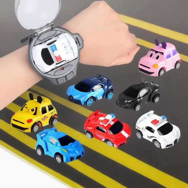 Remote Control Car Watch Mini Cute Wrist Band 2.4GHz Infrared Sensing Electric Racing Vehicle USB Charging Smart Toy Kids Gift