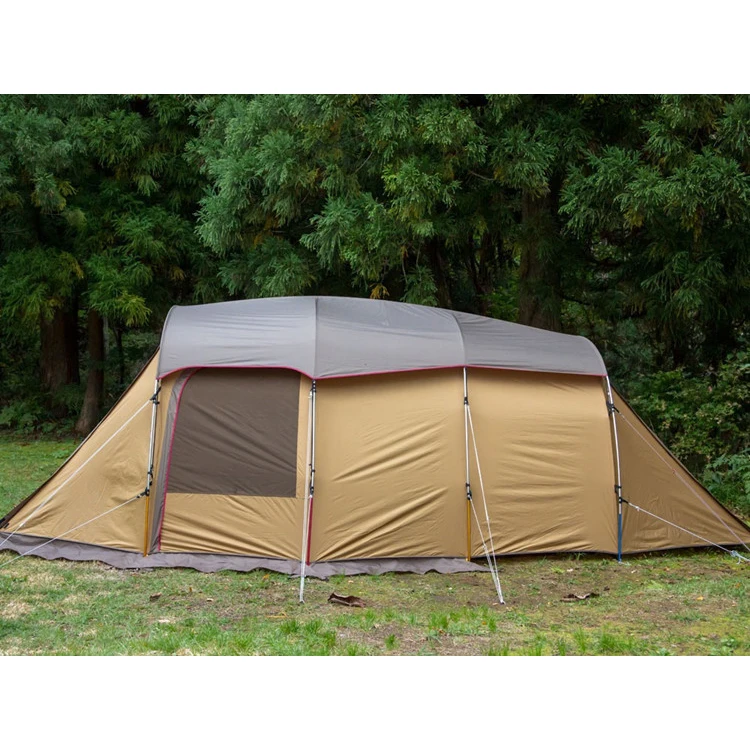 Extended Style Hiking Tube Event Tent Tunnel Glamping Shape Tent Camping Family 6-8 Persons Sun Shelter