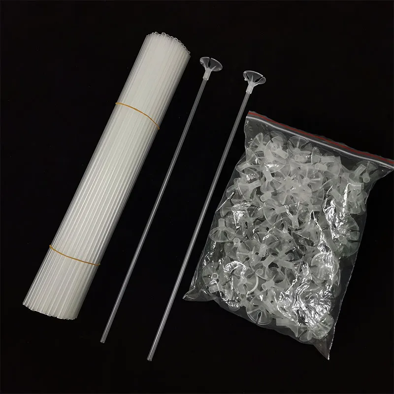 Wholesale 40cm long balloon accessories colorful foil balloon sticks and cups for party decorations