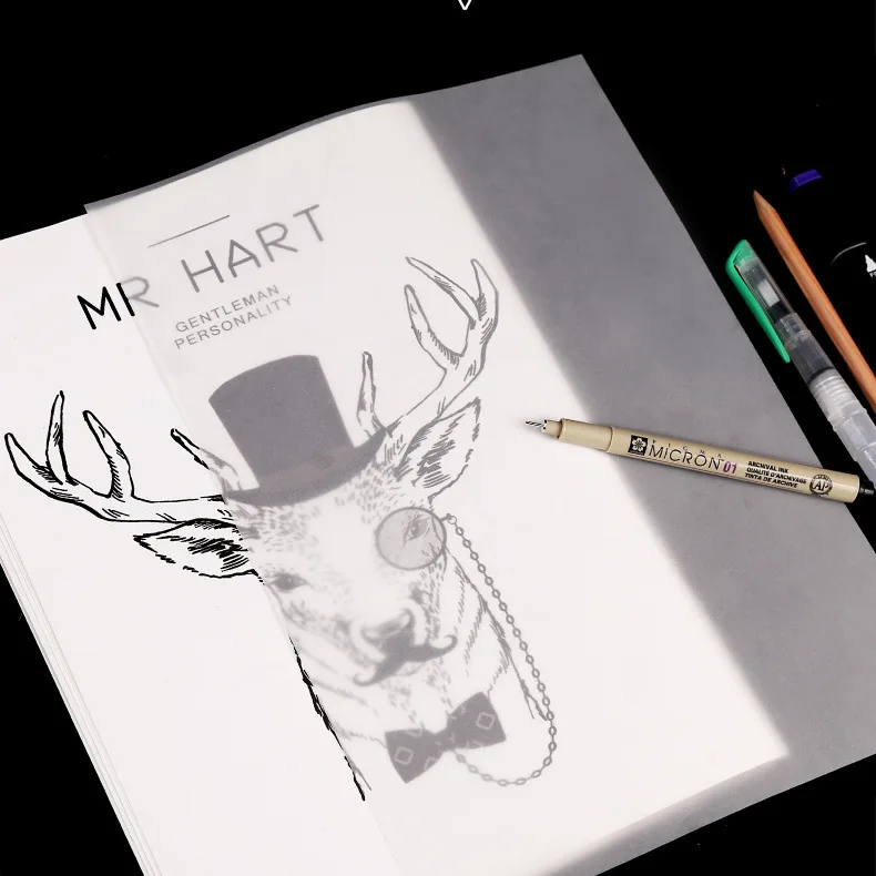 Custom Printing Wedding Invitation Cards Cover Wraps Envelope White Tracing Paper Translucent Vellum Paper