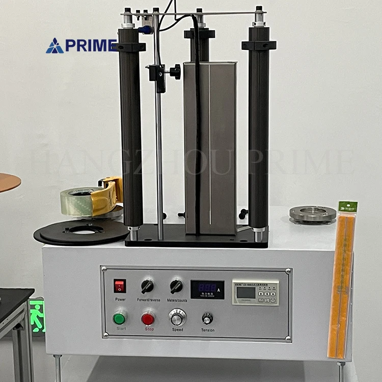 Mini slitter rewinder machine for BOPP package tape roll with web guide
