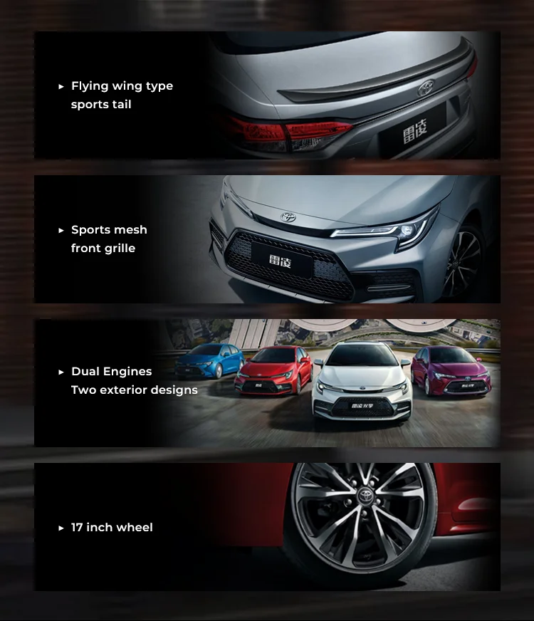 Chinese Hybrid Gasoline Sedan Car TNGA 1.5L Twin Engine 1.8L Luxury Sports Used Cars Toyota Levin 2023