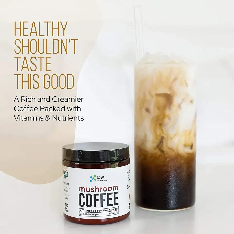 Cheap Price OEM Private Label Ganoderma Coffee Instant Reishi Mushroom Coffee Extract Powder Organic Lions Mane Mushroom Coffee