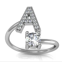 
26 letter rings initial alphabet letter jewelry rings Adjustable for women 