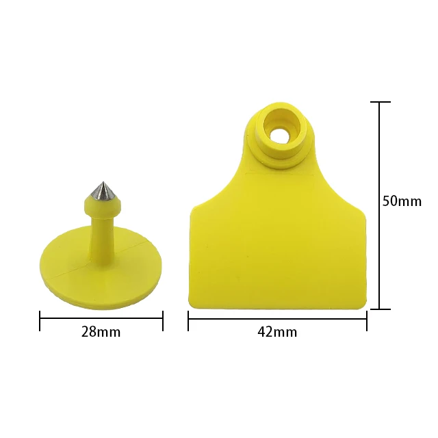 2023 Factory Price Farm Animal Management Small Size Yellow Ear Tag For Pig Sow Swine