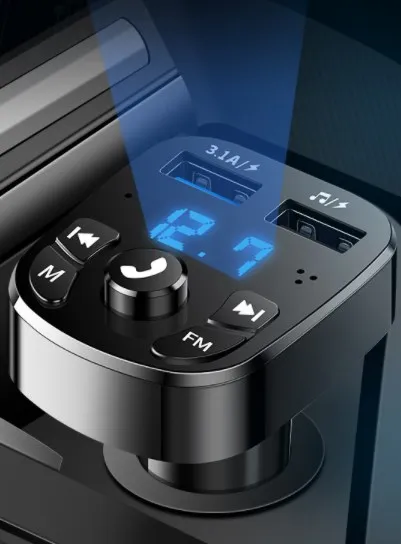 Дешевый TrendingFM-передатчик для автомобиля двойной USB 3 1 LED V5.0 беспроводной радиотюнер музыкальный плеер/автомобильный комплект с громкой связью