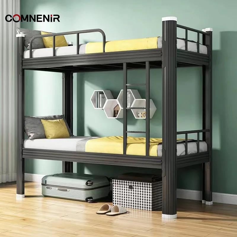 Single Student Bed Comfortable Wooden and Steel Metal One-Stop School & Dormitory Furniture for Bedroom Use