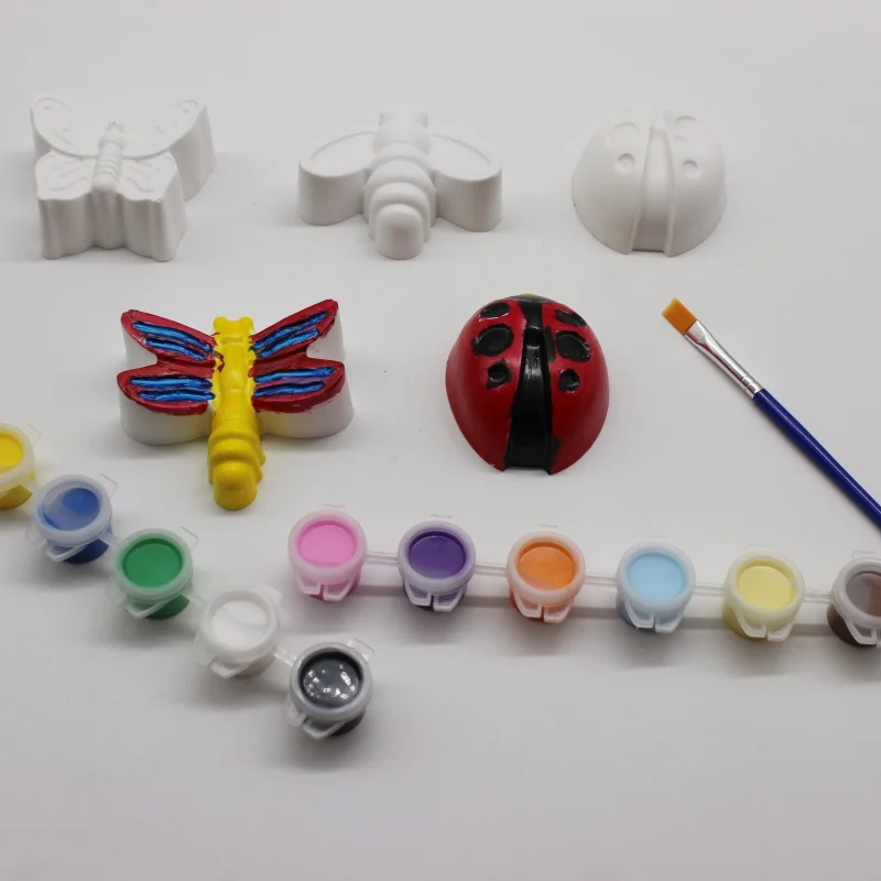 DIY animal shape figurine set gypsum model coloring graffiti toys painting kits for kids
