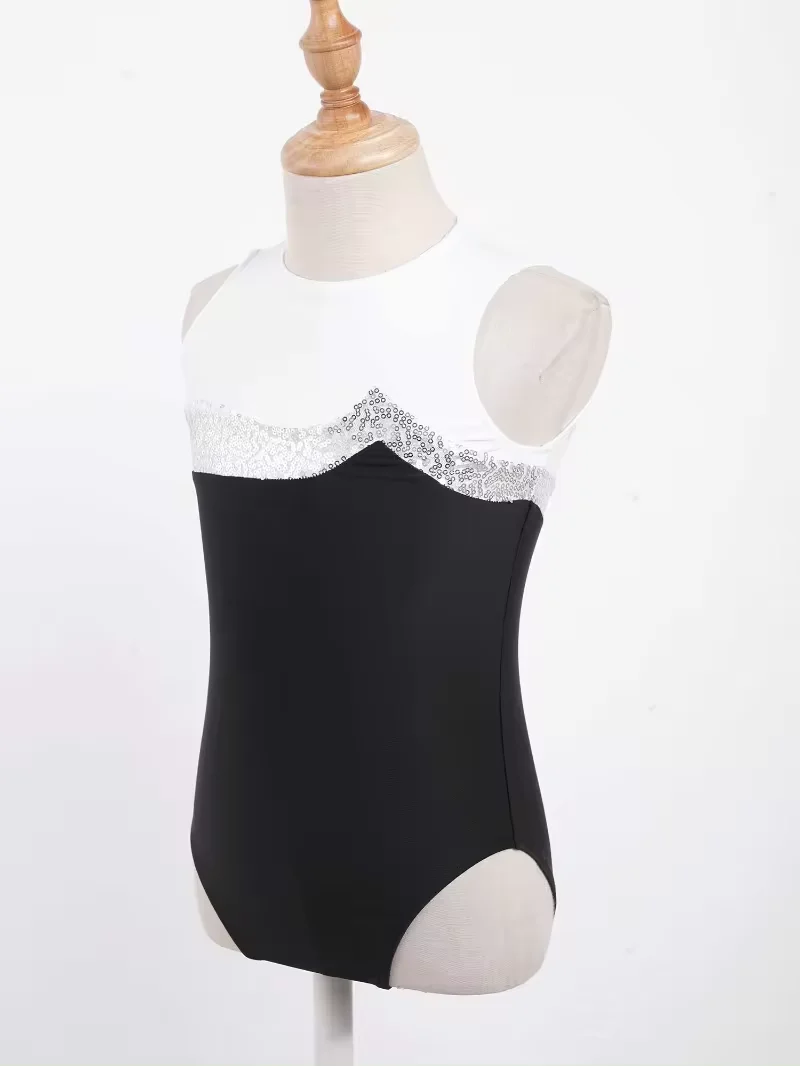 ballet leotard kids boys gymnastic gymnastics girls rhythmic gradient sequin custom dance leotards child with skirt mesh