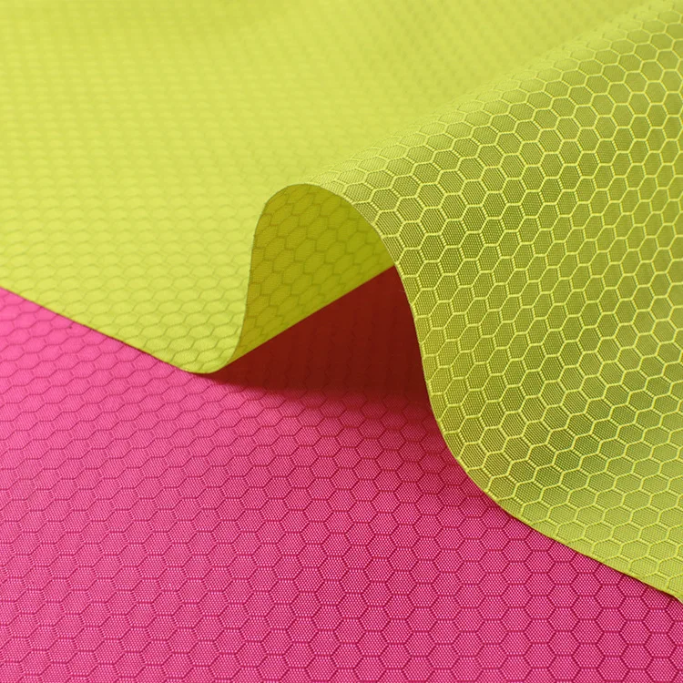 600D Polyester Jacquard Honeycomb Ripstop Oxford Fabric With PU Coating Tear Resistant Waterproof Outdoor Fabric for Luggage