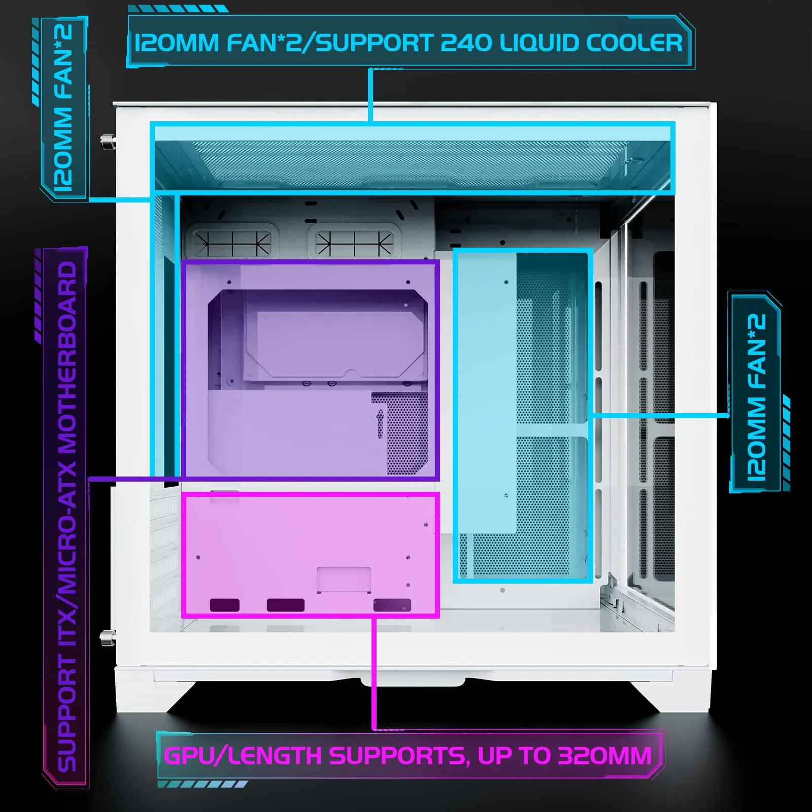 New Design Mini ITX Tower USB 3.0 Micro ATX Case Gaming PC Computer Case