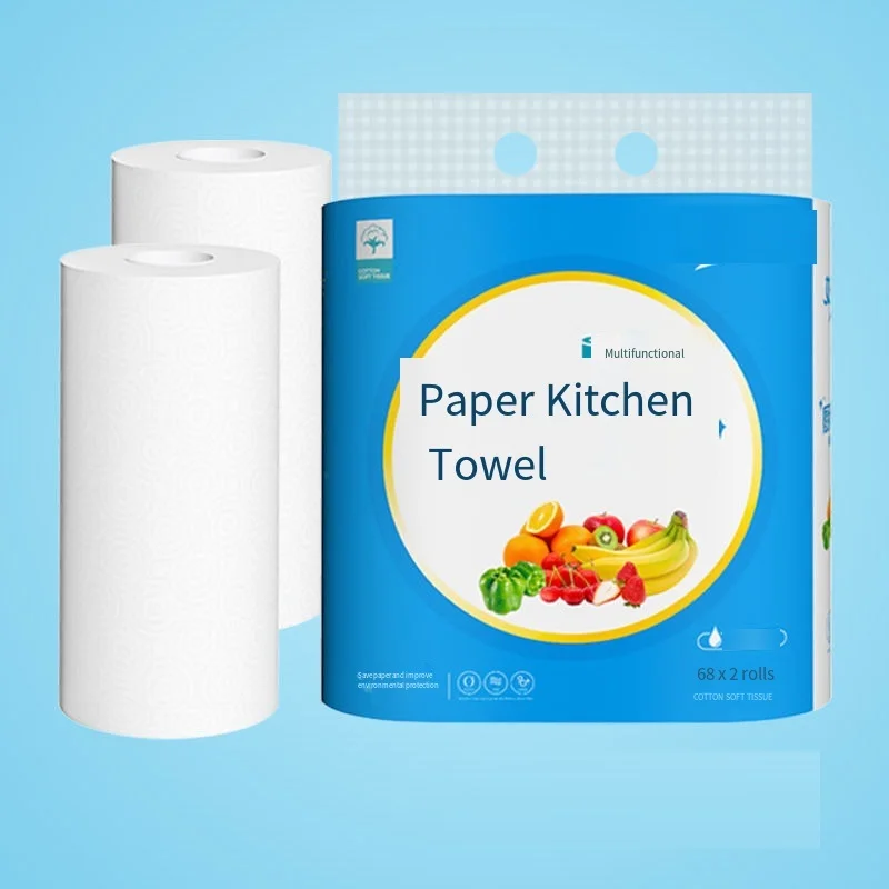 Soft Strong Absorbent OEM Virgin Wood Pulp Hand Paper Towel Rolls Kitchen Towel Paper Roll
