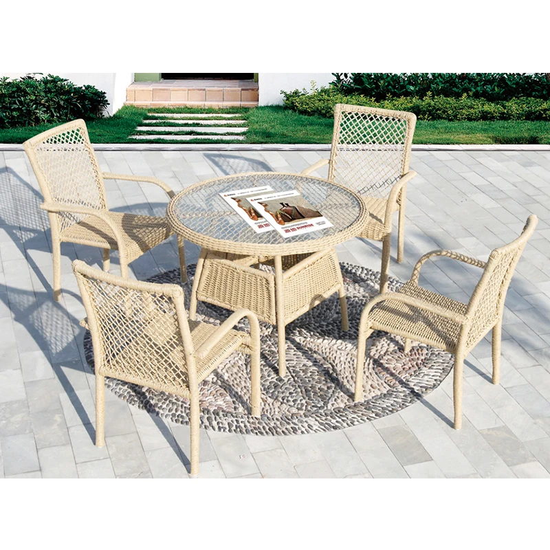 Обеденный стол под заказ, мебель для отдыха на открытом воздухе, 5 шт., пластиковый цветной Материал от завода