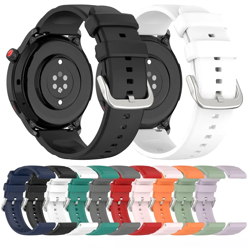 Watch Band For Xiaomi Haylou RT2 LS10/RS4 LS12/GST LS09B/RT LS05S Silicone Watch Straps Wristband Bracelet 22MM