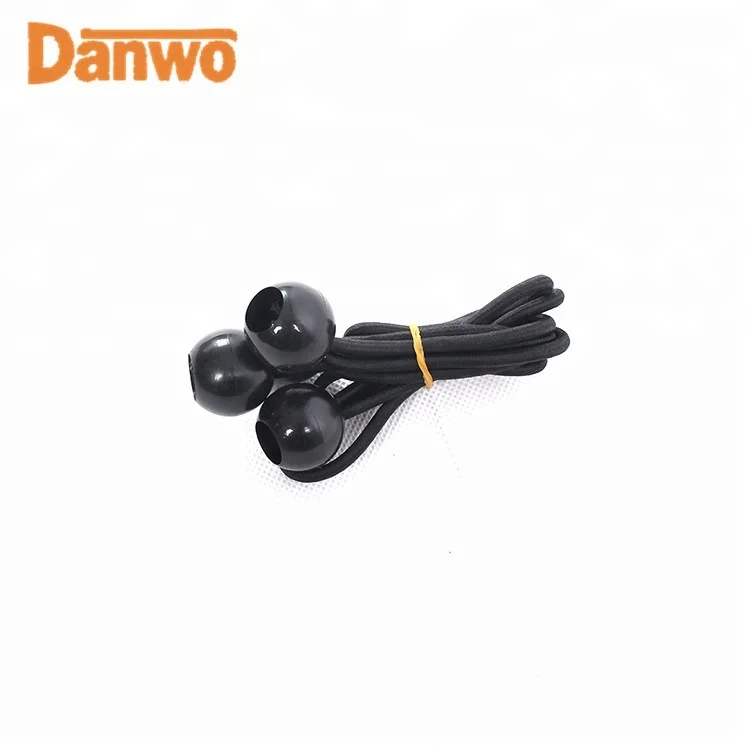 4mm Elastic Bungee Cord Loop with Ball Stopper for Tarps Tie Down & Canopy Lashing,High-Quality Latex Material with Bungee Beads