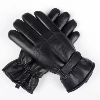 Sheepskin snow gloves cold weather winter gloves