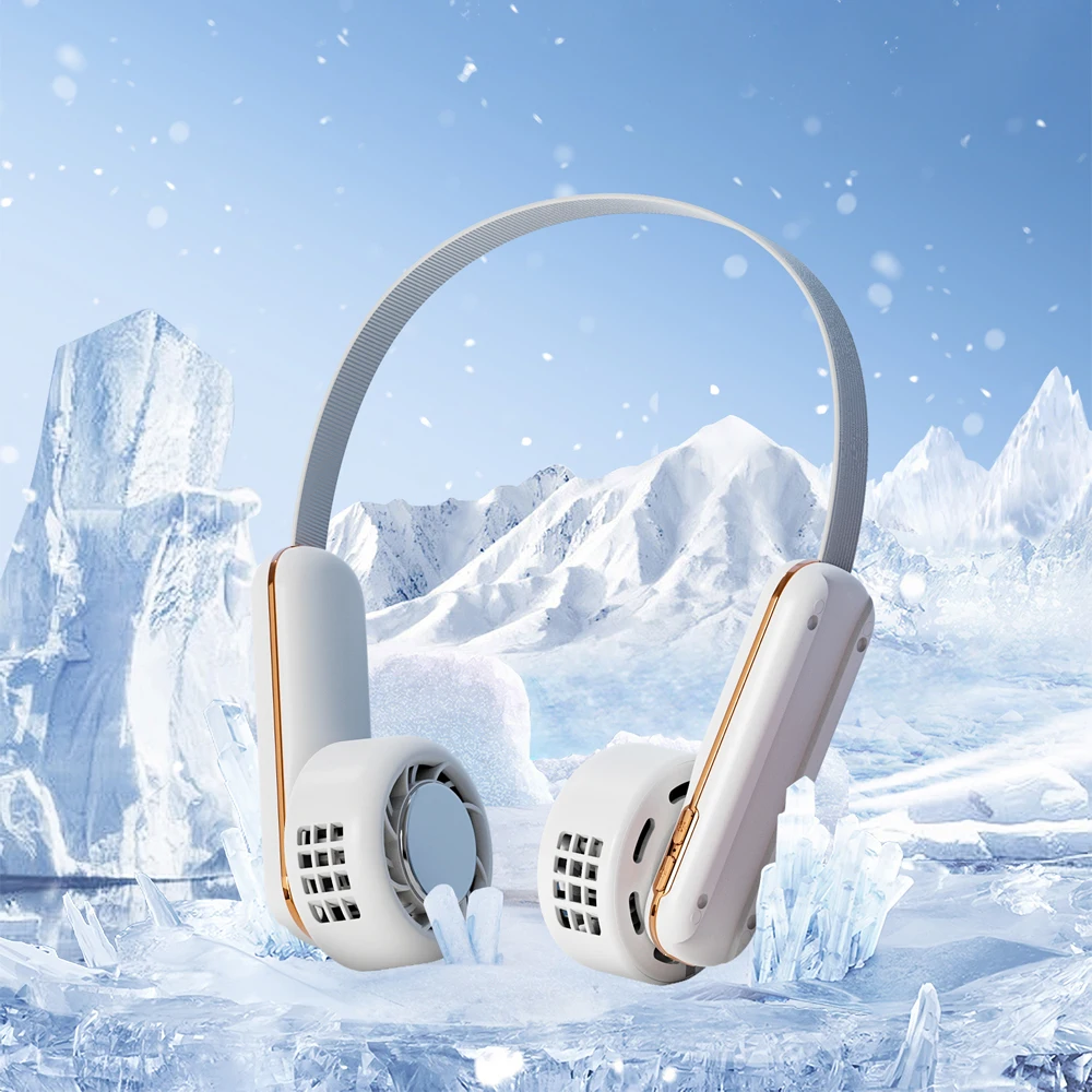 IMYCOO новый персонализированный Перезаряжаемый Usb спортивный носимый шейный вентилятор полупроводниковый охлаждающий открытый кондиционер