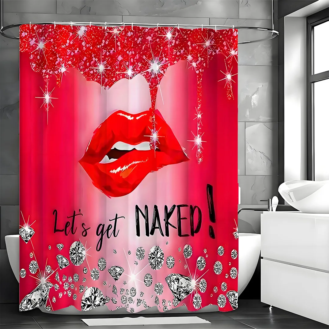 Оптовая продажа на заказ Романтический дизайн печатная Водонепроницаемая полиэфирная ткань для ванной комнаты декоративная занавеска душа с крючками