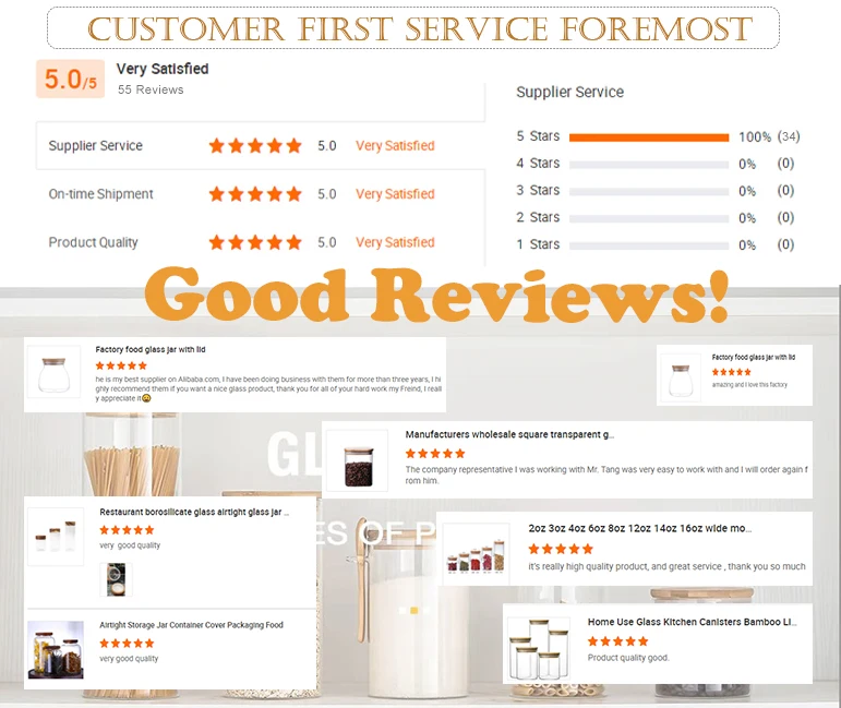 Hot Sell Convenient High Borosilicate Airtight Food Storage Kitchen Glass Jars With Bamboo Lids