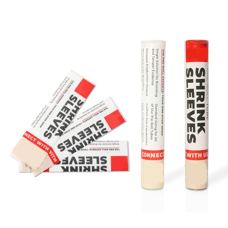Custom Heat Shrink Sleeves Label Printing for Pre Pop Top Roll Tube Jars