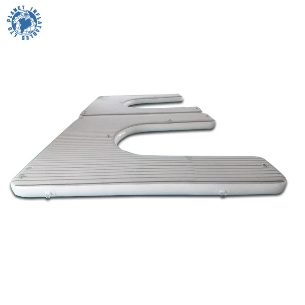 Factory Sale Durable Floating Dock Inflatable Dock Station U Dock With Teak Surface