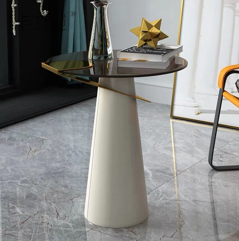 Wholesale Furniture Design Modern Glass Coffee Tables Metal Steel Stainless Style Sets Living Room Tea table side table