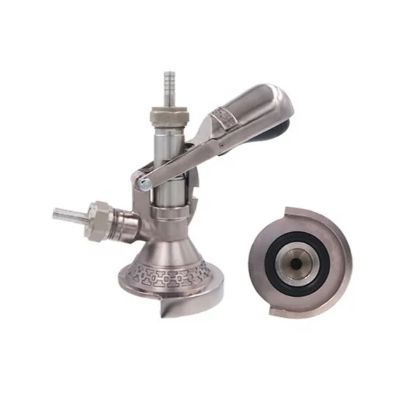 New type keg coupler D Type System Connectors Draft Tap Dispenser Keg Beer Coupler WIth relief valve